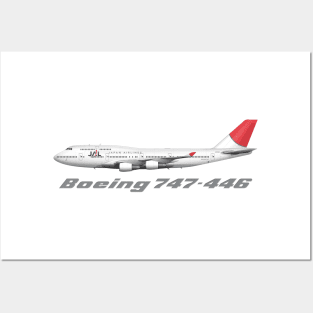 Copy of Japan Airlines 747-400 Tee Shirt Version V2 Posters and Art